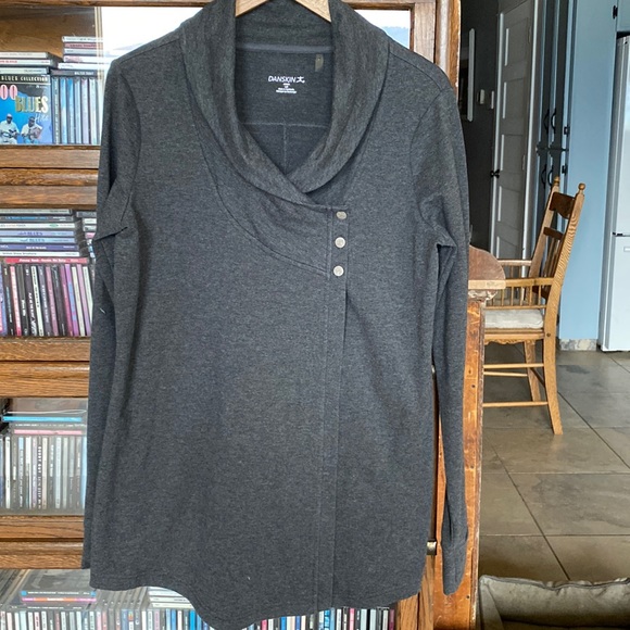 Danskin Wrap/Cardi Dark Grey Size Large - Picture 1 of 11